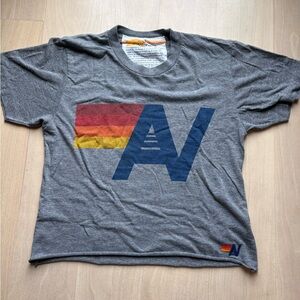 Aviator Nation Gray Women’s Tee with Vibrant Logo